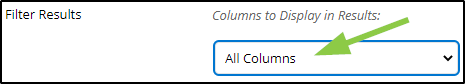 an arrow points to the drop down menu where you select columns